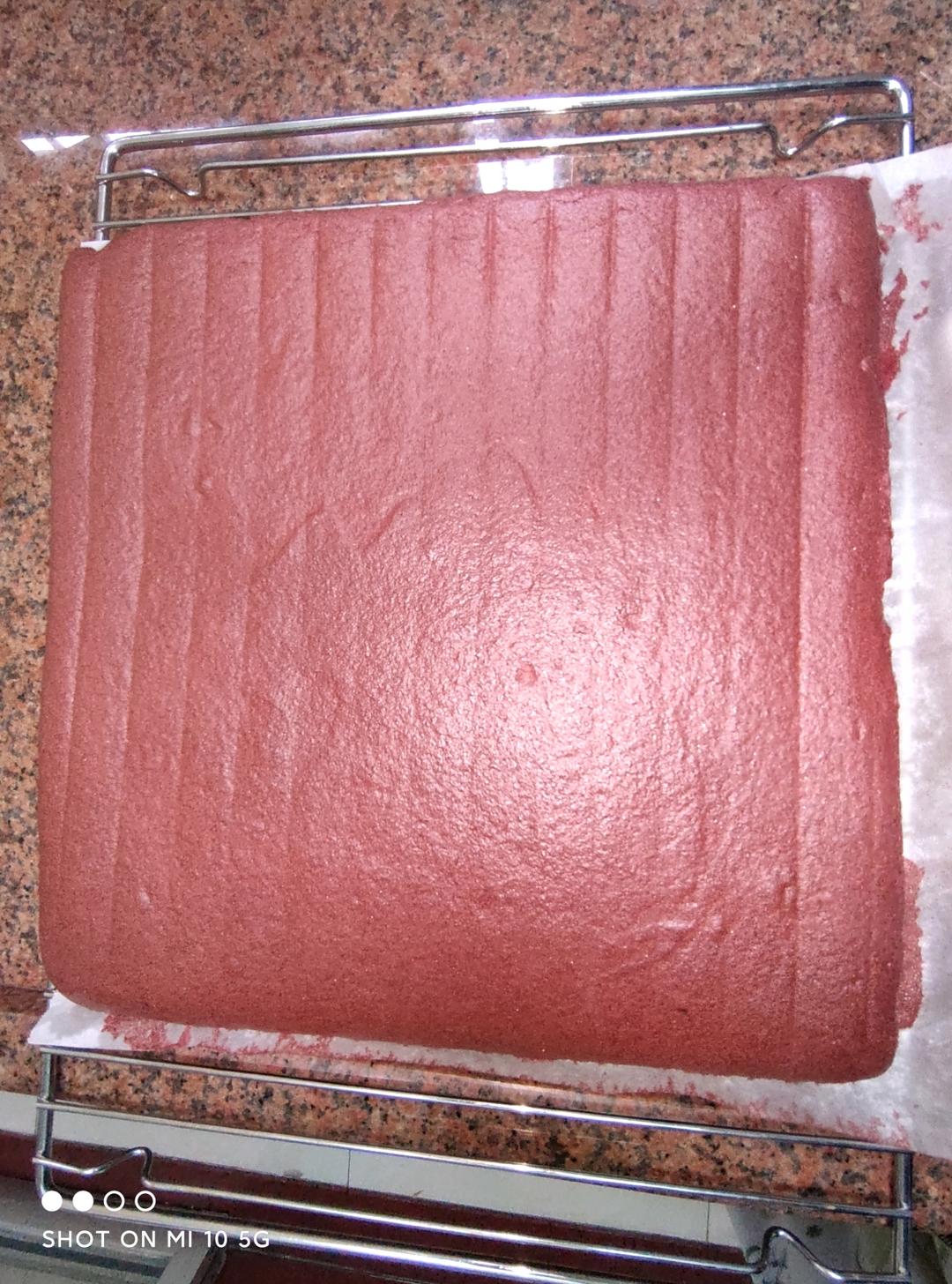 红丝绒蛋糕卷（完美毛巾底）