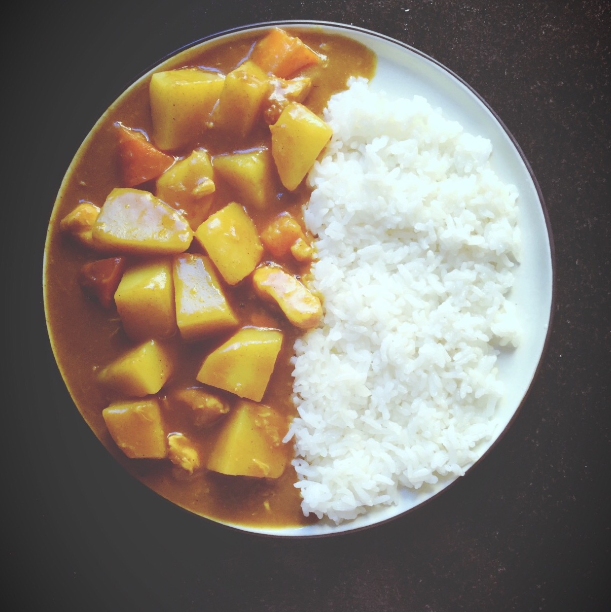 咖喱鸡块饭
