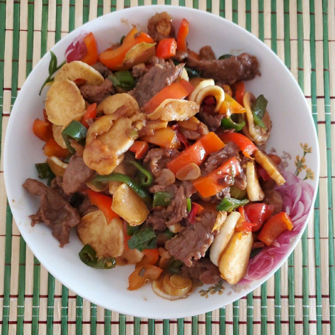 茭白炒牛肉
