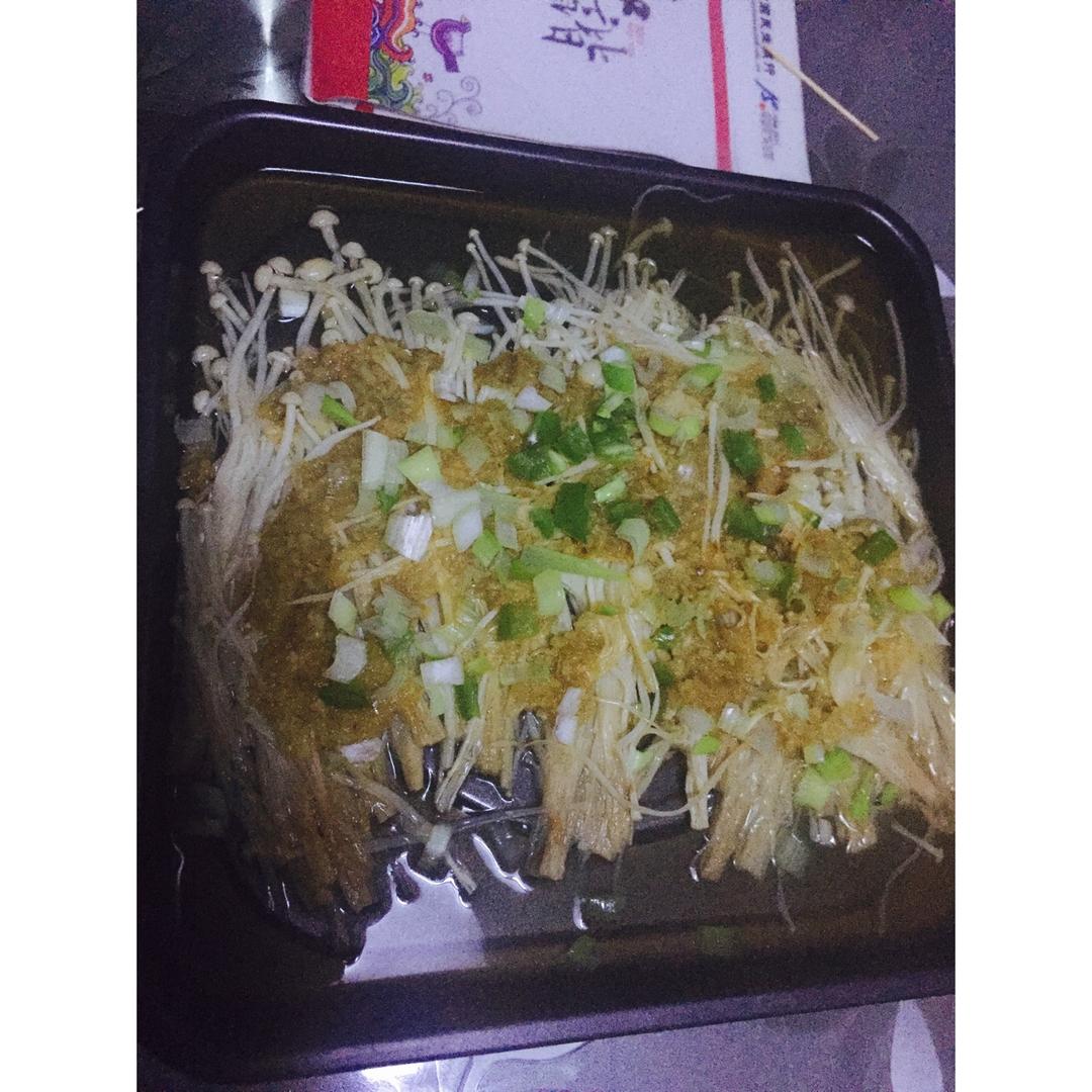 【清蒸金针菇--微波炉快手菜】