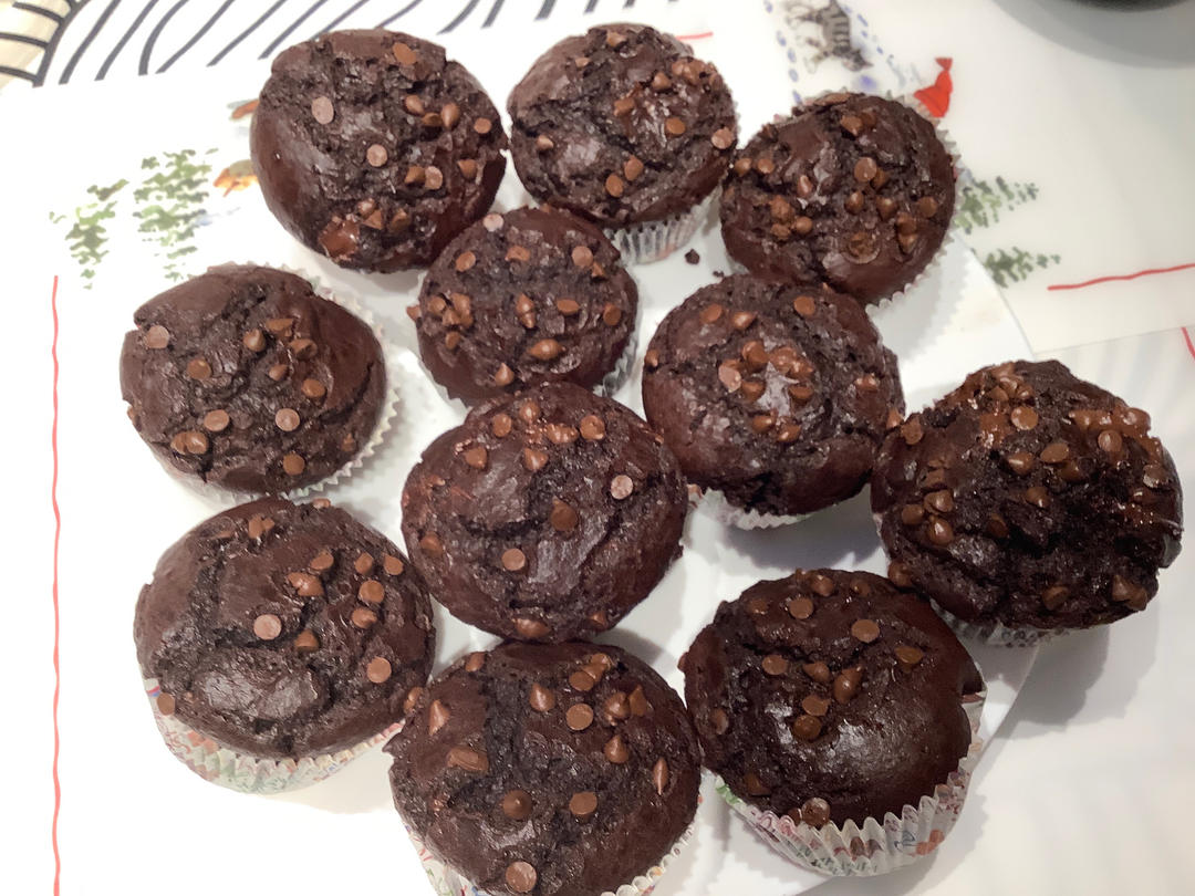 在家做巧克力蘑菇头麦芬蛋糕🍫