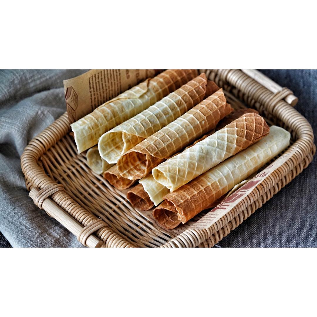 甜花卷儿做的香脆可口的蛋卷卷