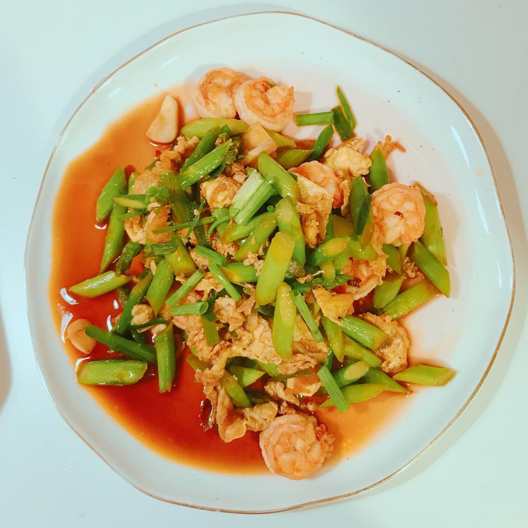 芦笋炒虾仁