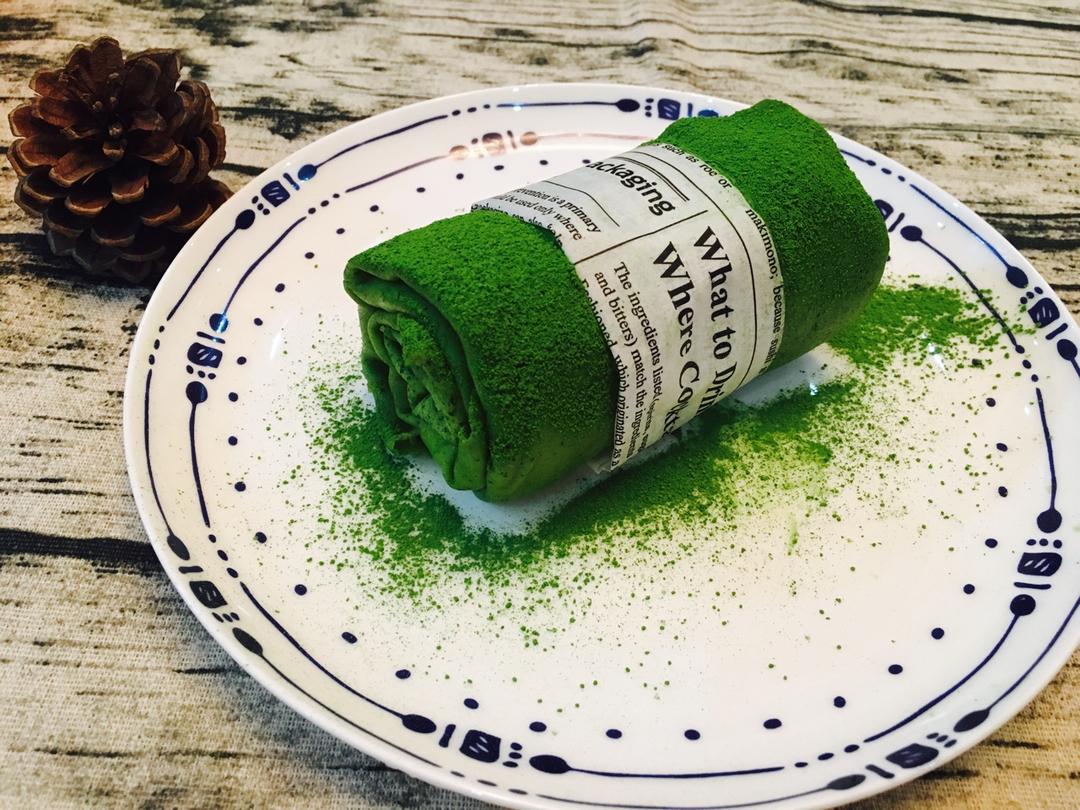 网红食谱│抹茶毛巾卷