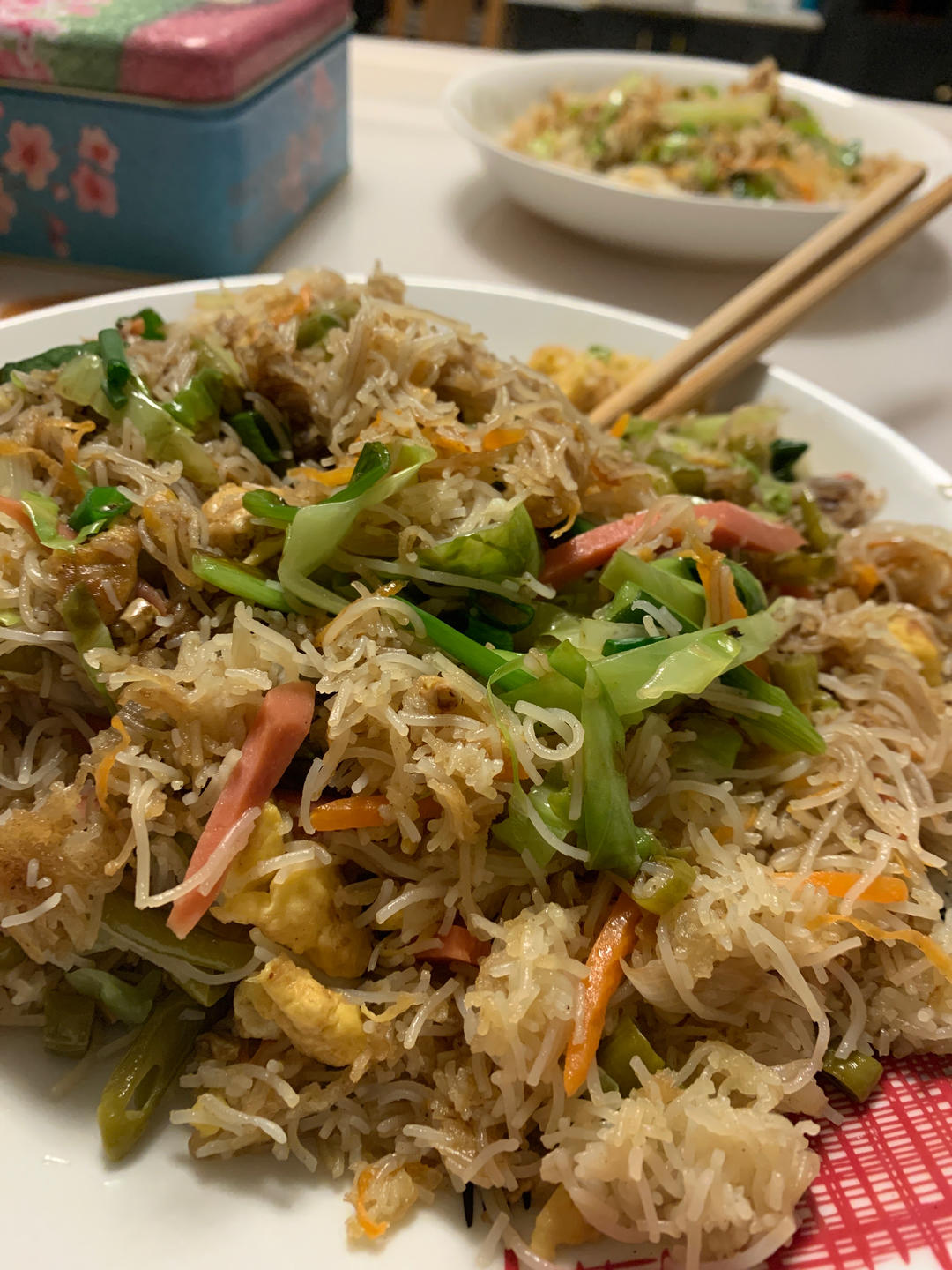 鸡蛋炒米粉，正确泡发干米粉，不碎、不坨、不粘锅、口感Q弹