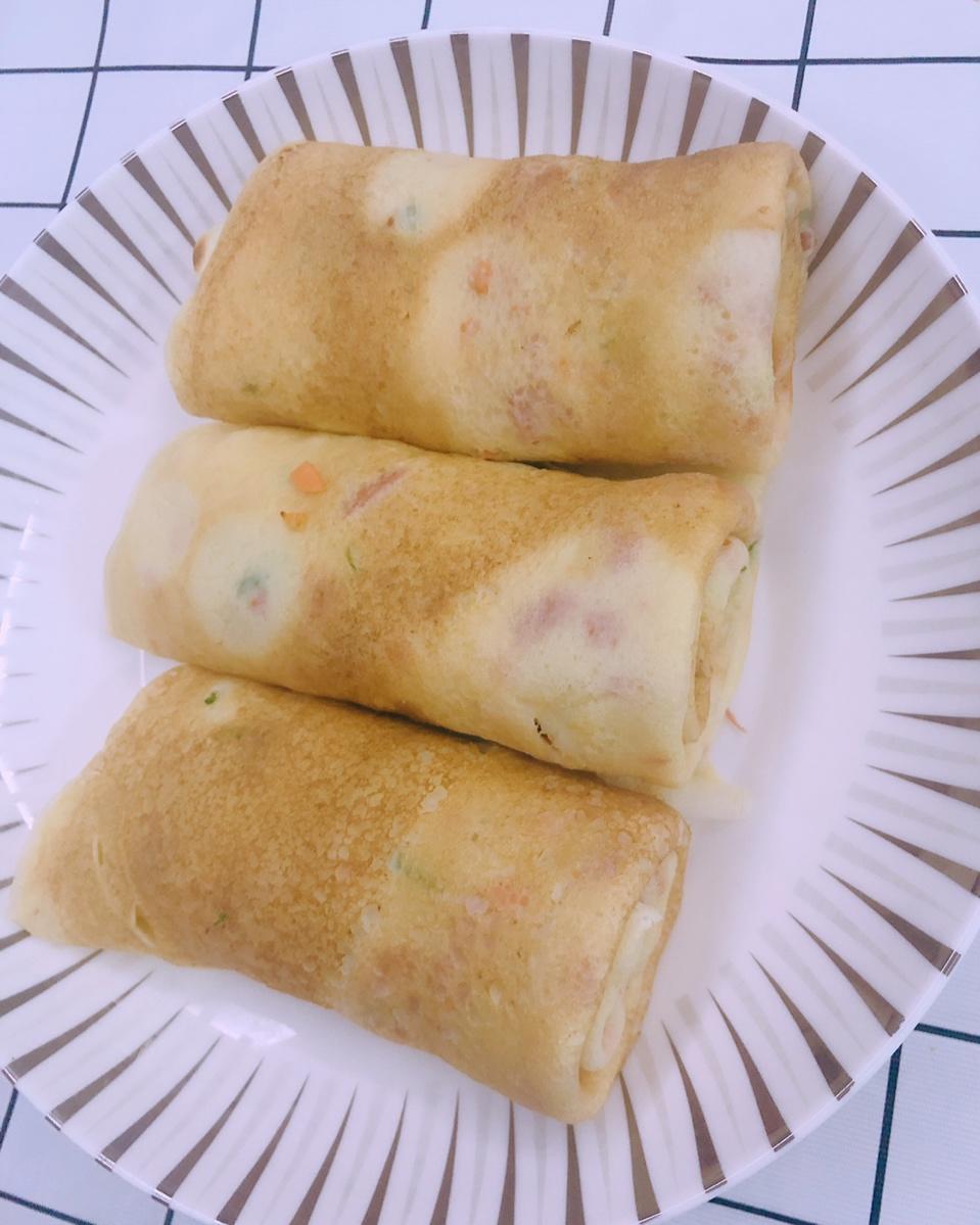 简单快手蔬菜鸡蛋煎饼