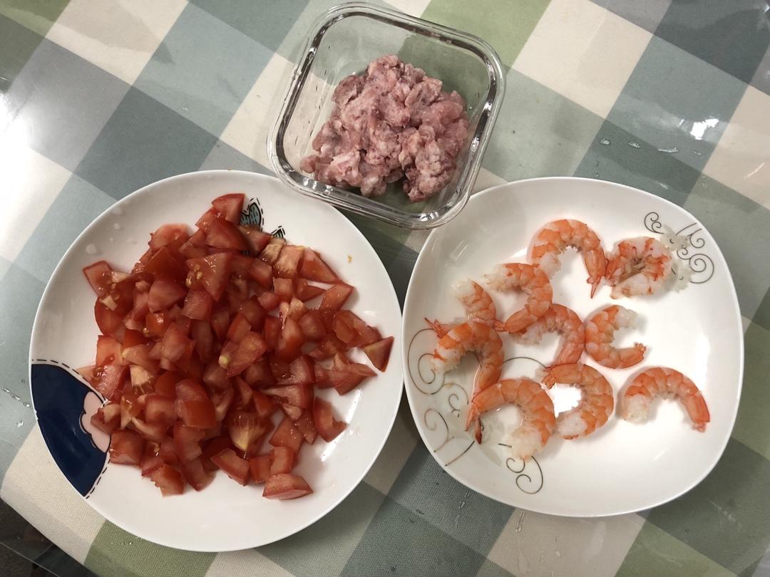 虾仁蕃茄意大利面