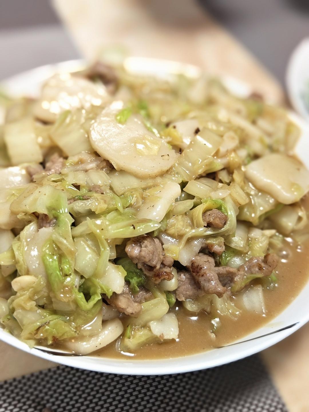 白菜炒宁波年糕真的是百吃不厌