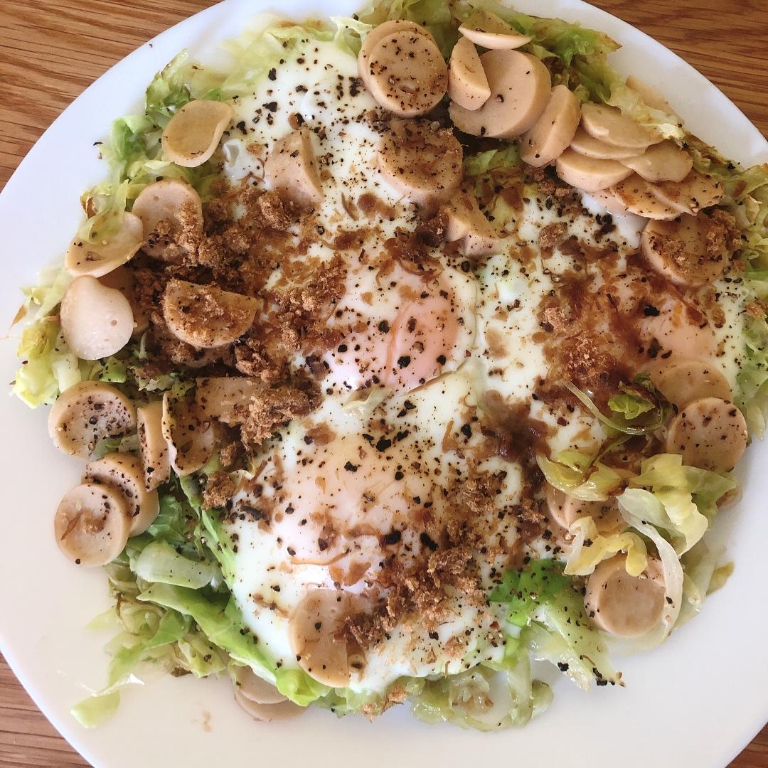 快手早餐料理-卷心菜烘蛋