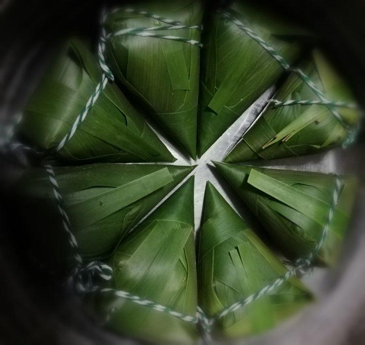 粽子包法之三            小脚粽