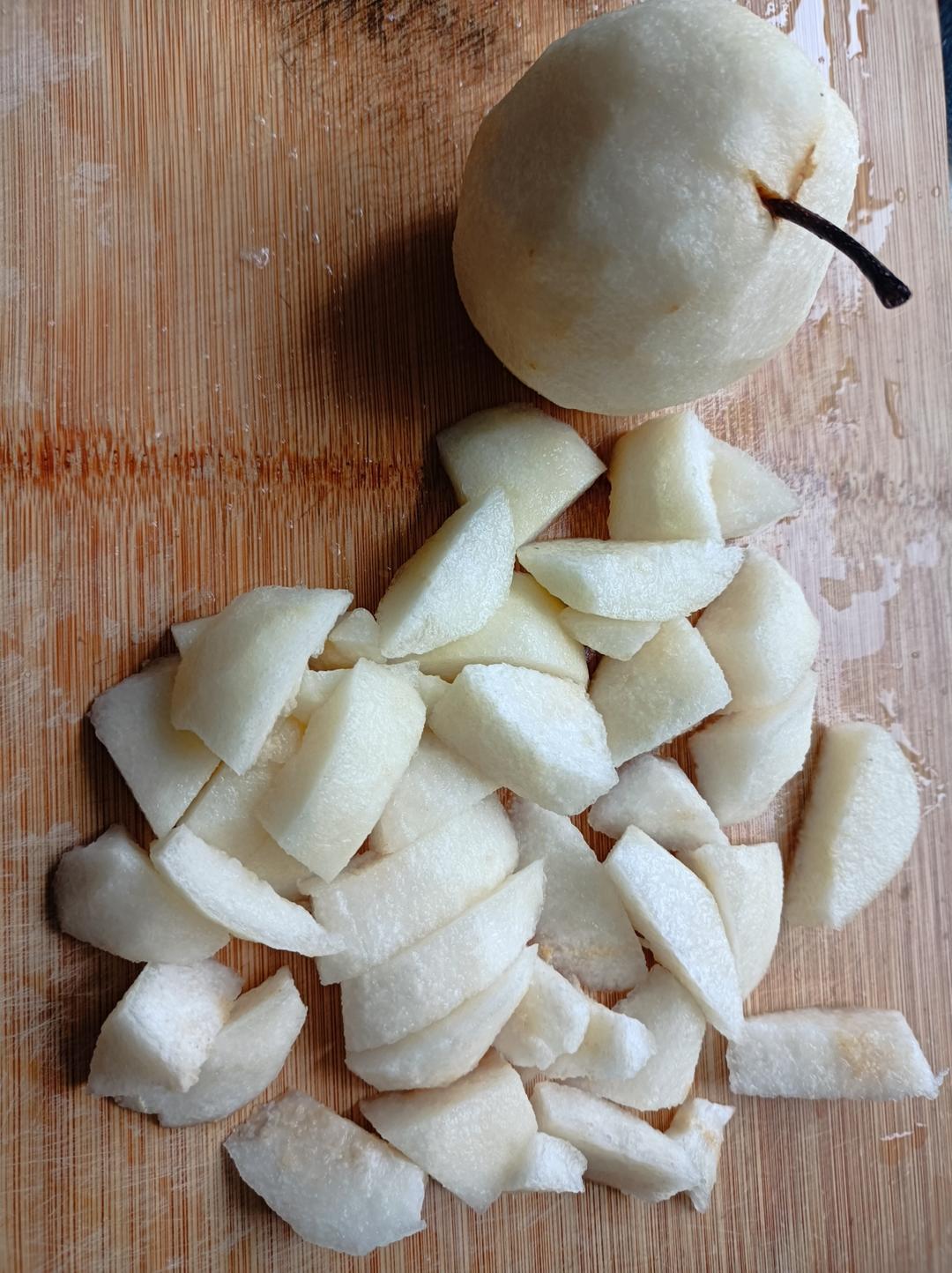 冬季十道素~甜品~金桔炖雪梨（微波炉版）的做法 步骤3