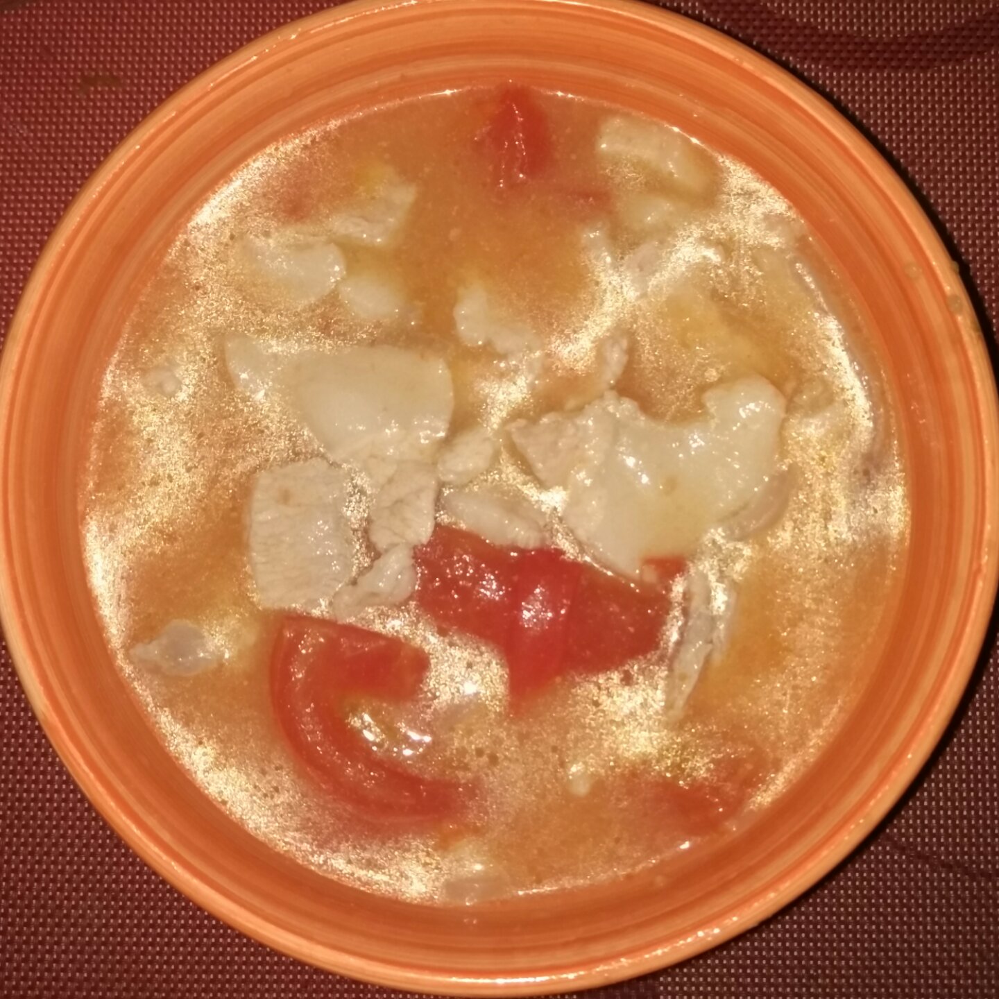 西红柿滑肉汤