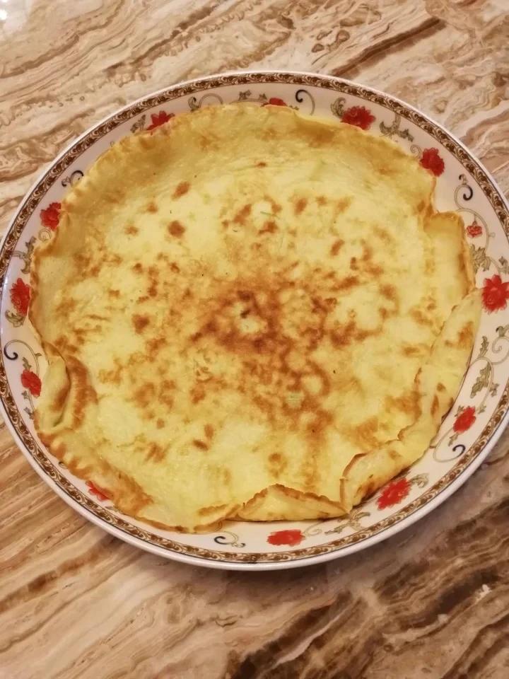 早餐牛奶鸡蛋饼  不需要揉面哦😃