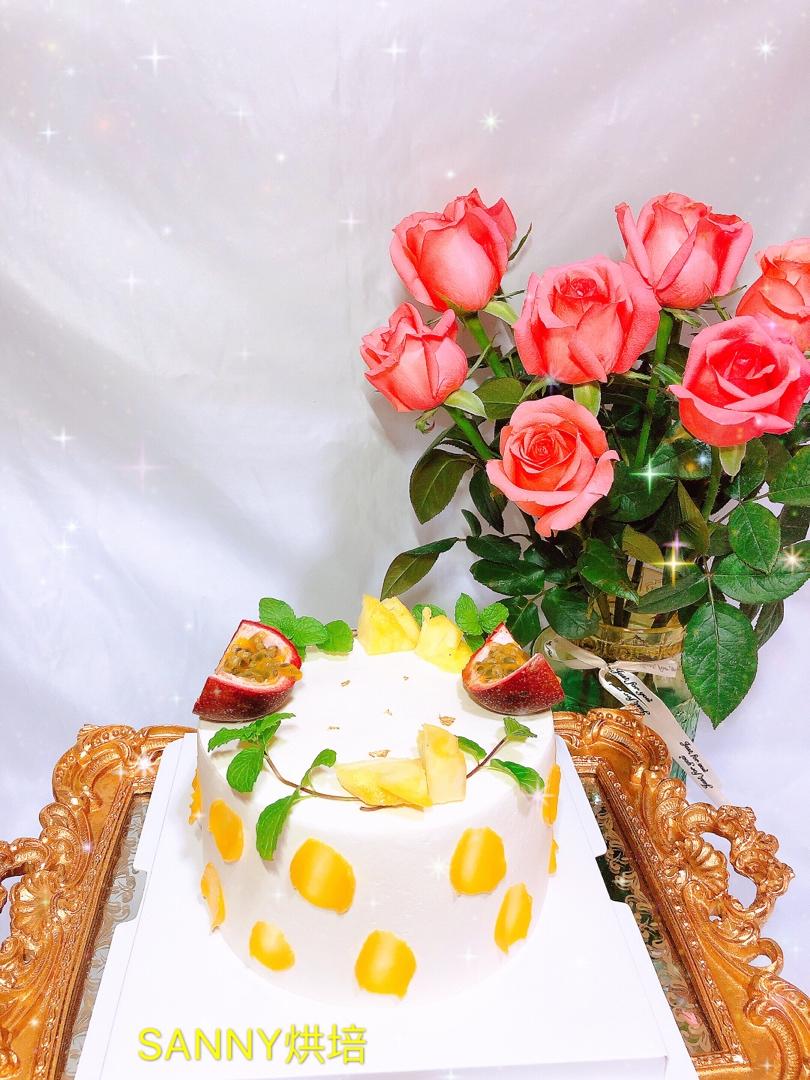 心动百香果凤梨奶油蛋糕（6寸）