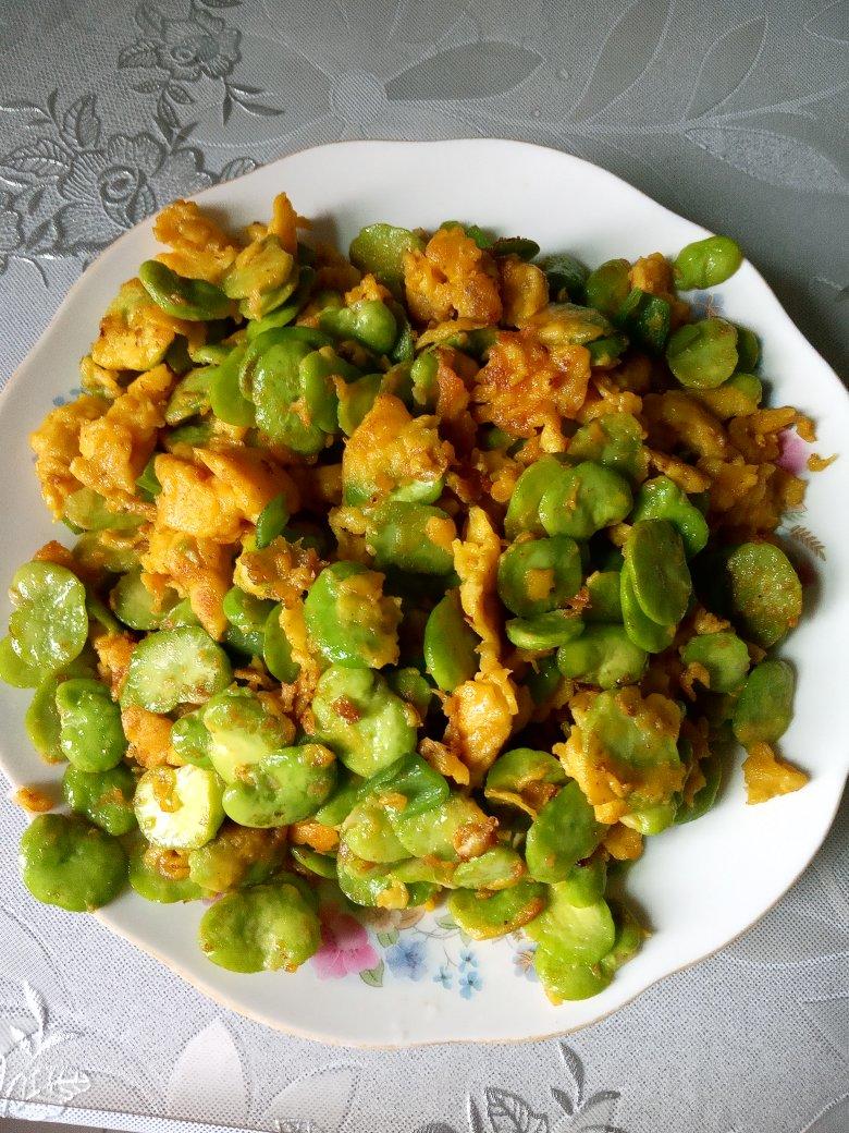 蚕豆炒鸡蛋 这样做大人小孩都爱吃