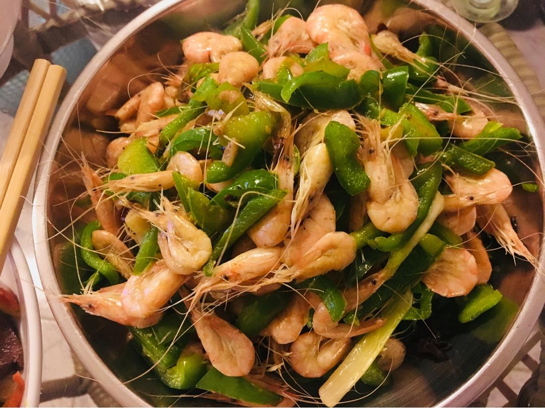 韭菜炒河虾