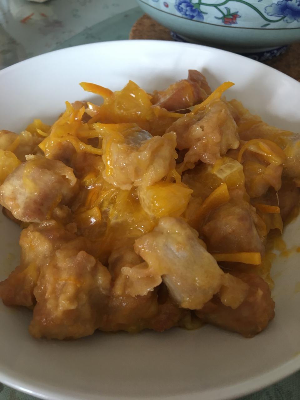 橙子鸡块，食毕口中都是橙香~