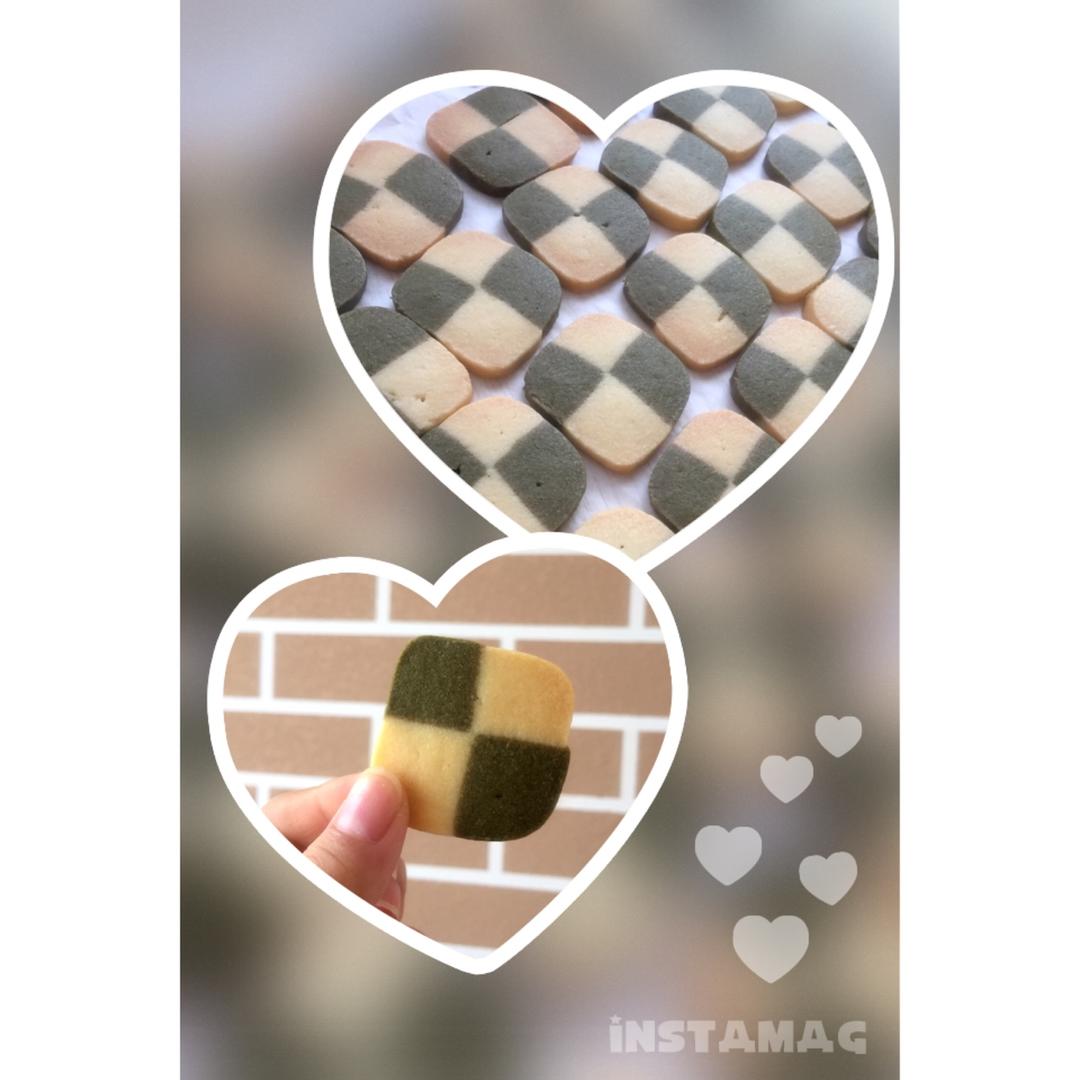 【蛋糕君】抹茶棋格饼干