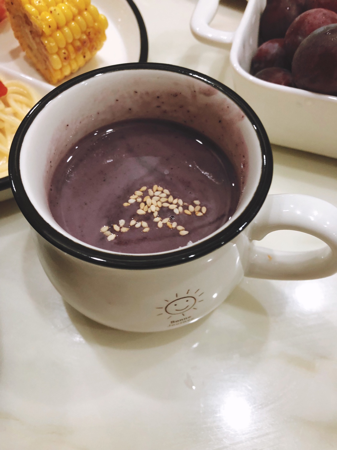 紫薯黑米牛奶饮的做法