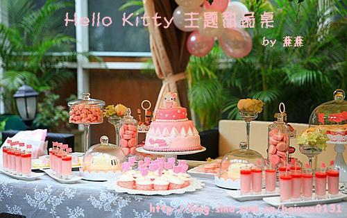PARTY上最引人注目的粉色系HELLO KITTY 主题生日甜品桌的做法