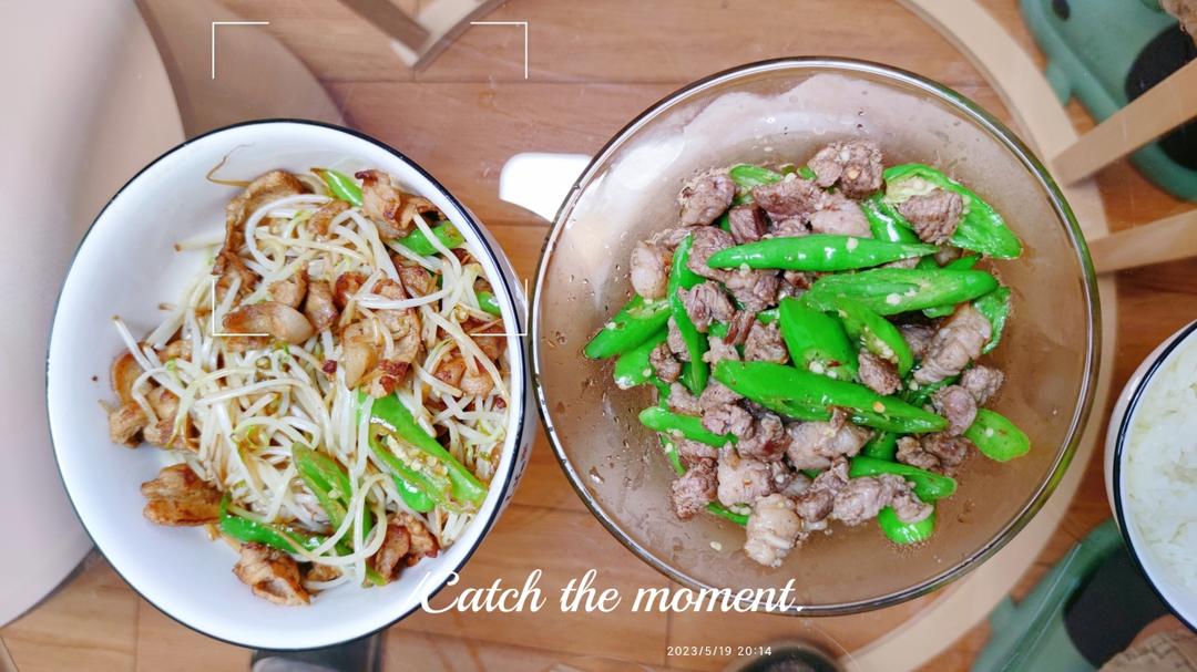 豆芽炒肉丝