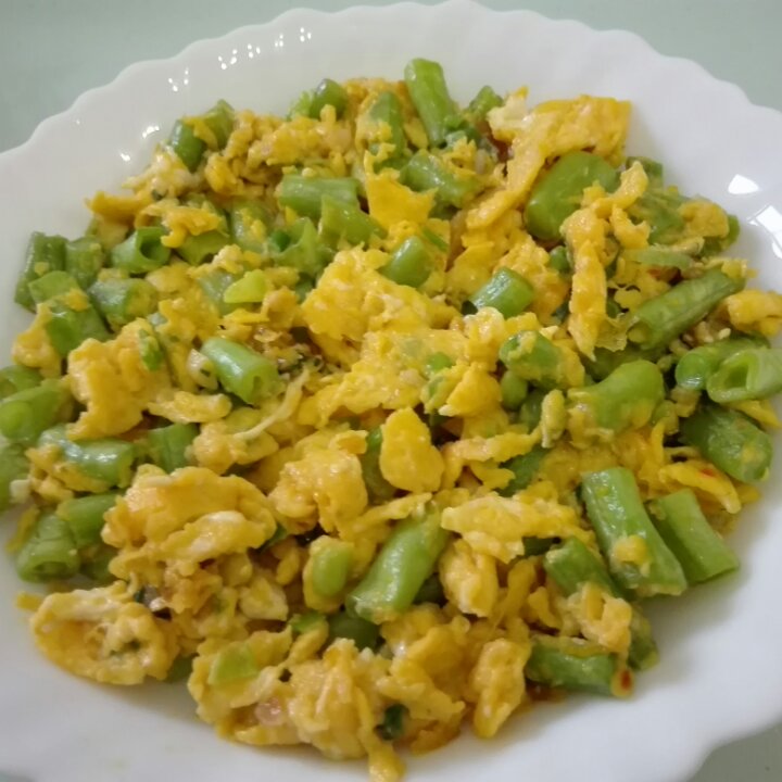 maywei做的豆角粒炒蛋