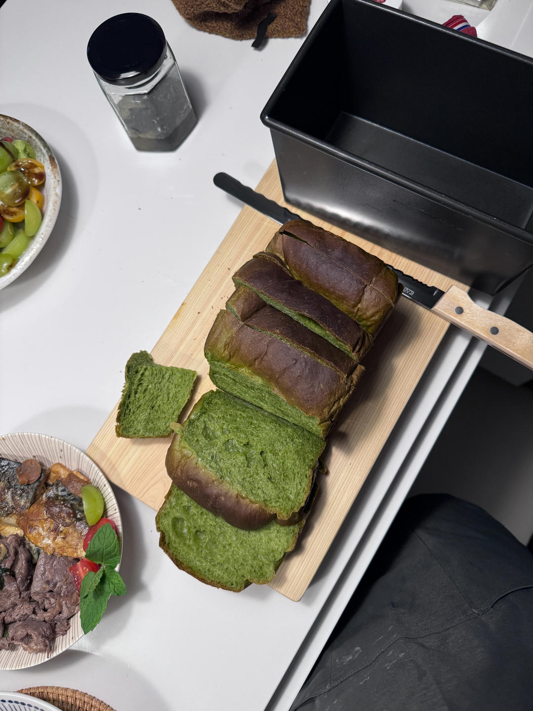 抹茶香味浓郁‼️软绵绵拉丝‼️迷你版抹茶生吐司