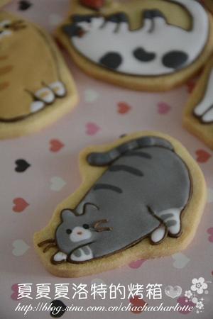 猫咪的卖萌生活--可爱的喵星人糖霜饼干的做法 步骤13