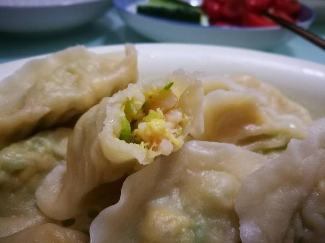 西葫芦鸡蛋虾仁三鲜饺子