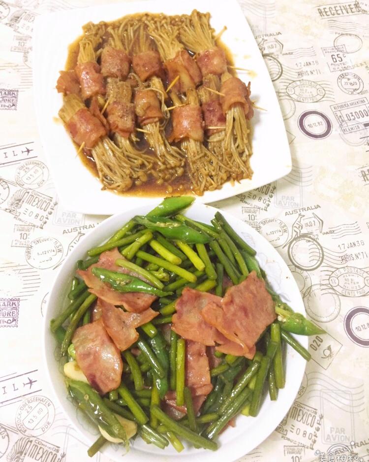 蒜苗炒香肠
