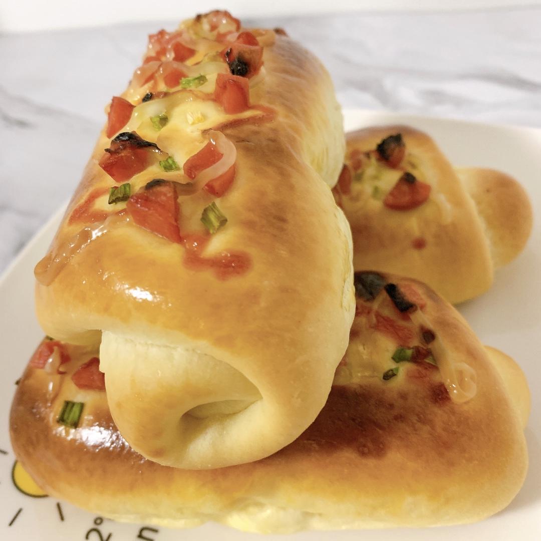 香葱火腿肉松面包