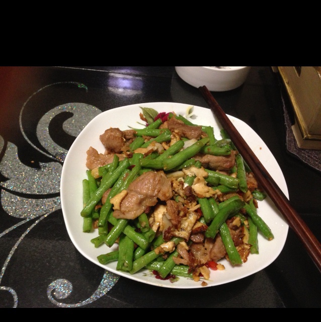 豆角炒肉