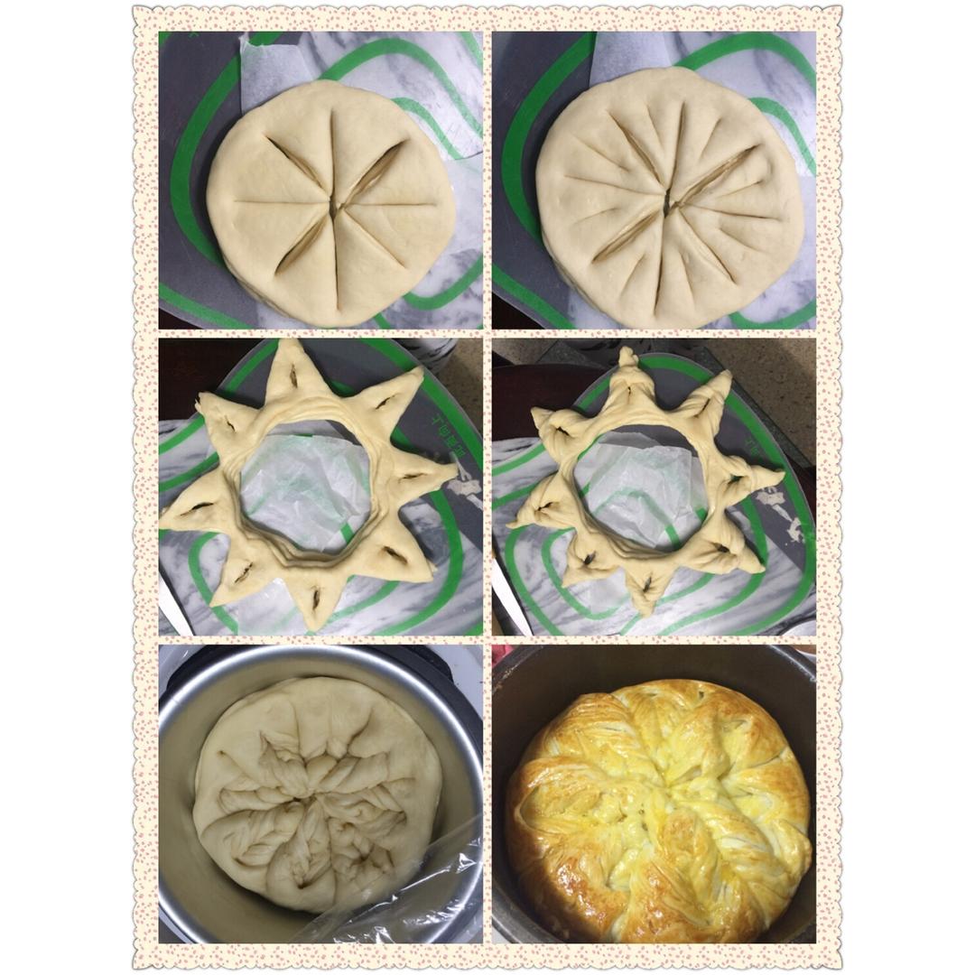手撕千层花朵面包