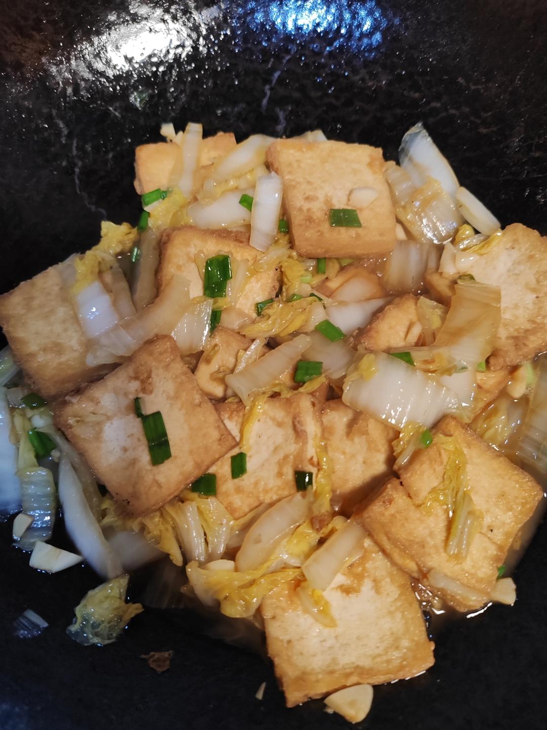 超级鲜的老豆腐炒白菜