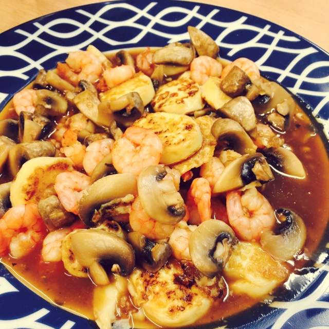 蚝油虾仁日本豆腐