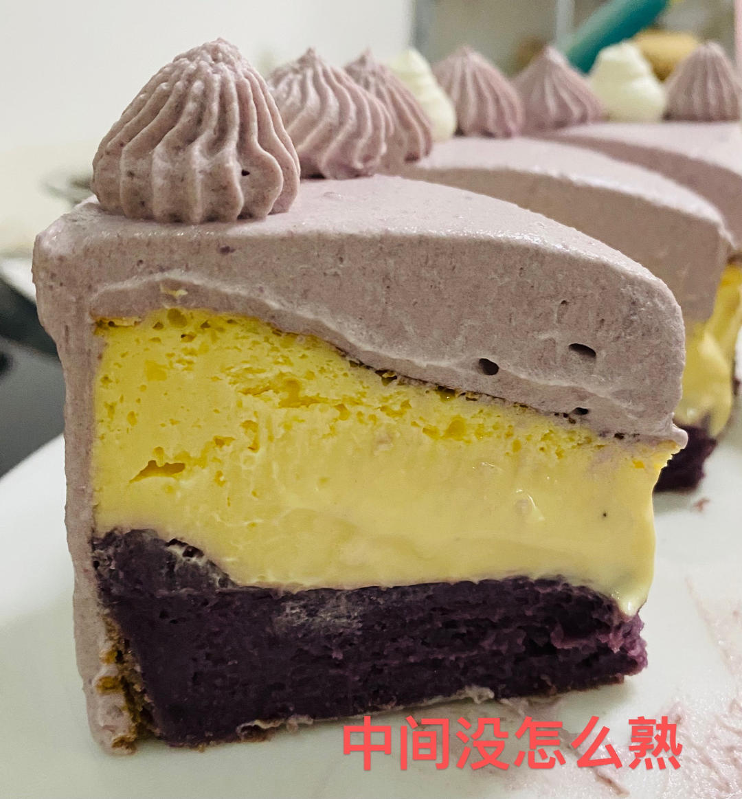 紫薯芋泥巴斯克蛋糕🍰温柔无比的粉紫仙女色系～