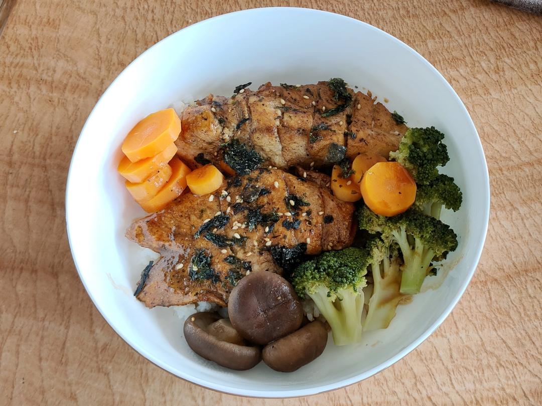 不放一滴油的照烧鸡腿饭