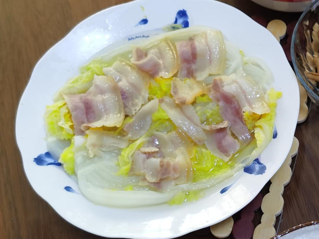 咸肉蒸娃娃菜