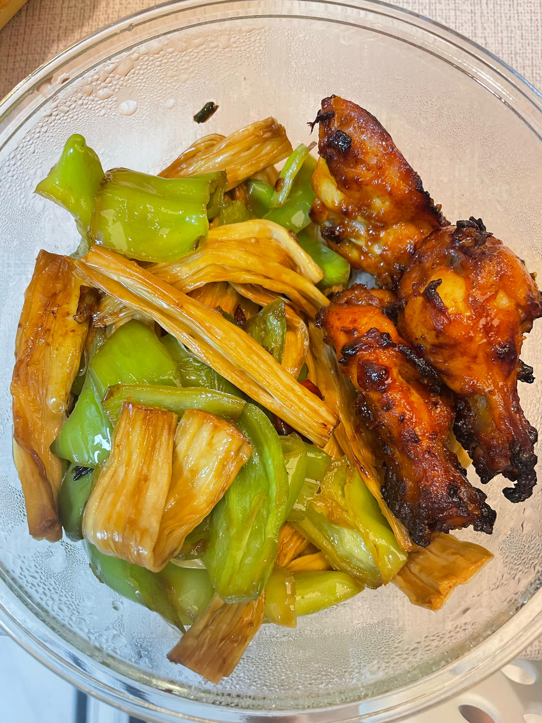 青椒炒腐竹