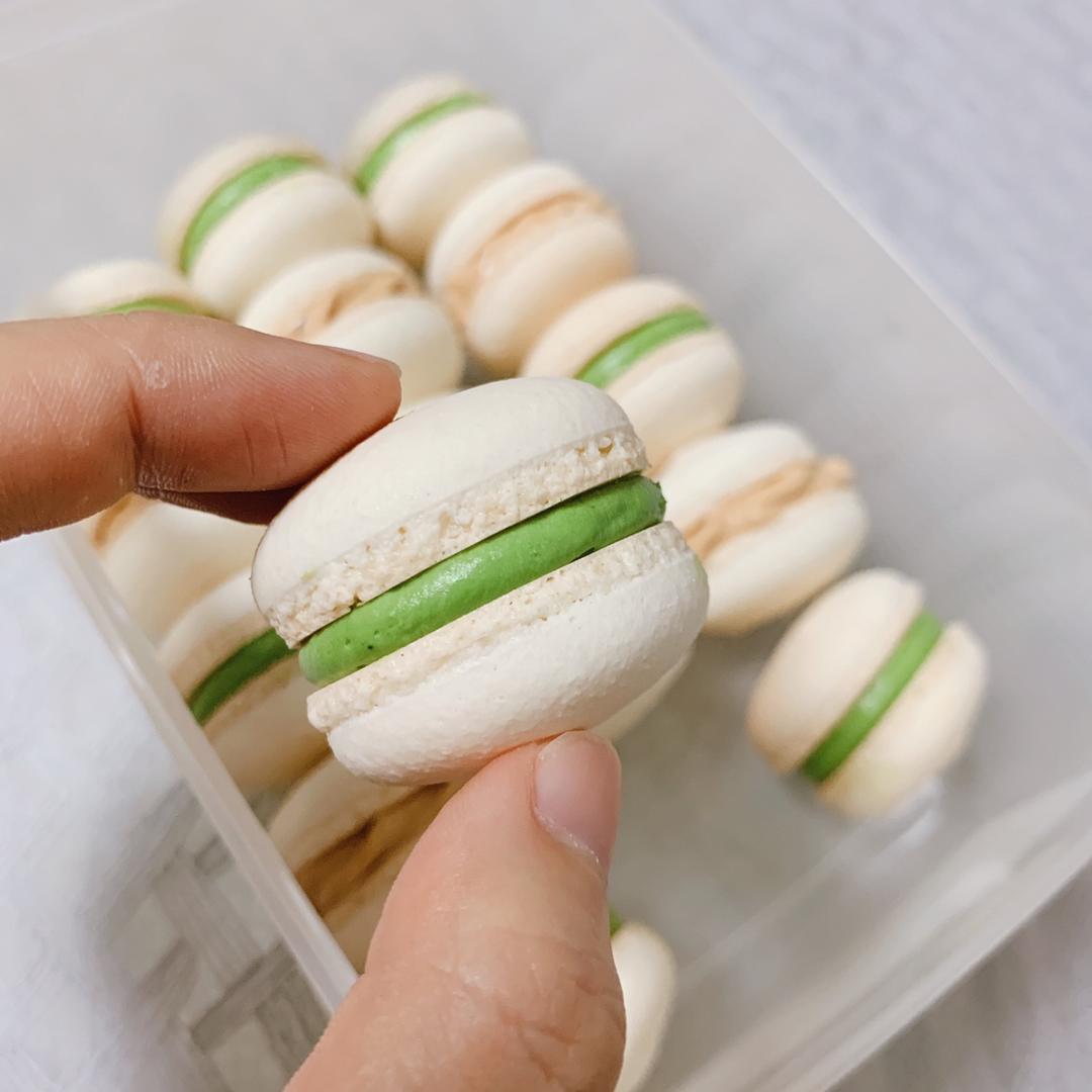 抹茶乳酪白巧马卡龙