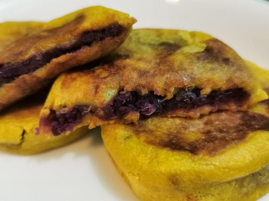 红薯紫薯糯米饼