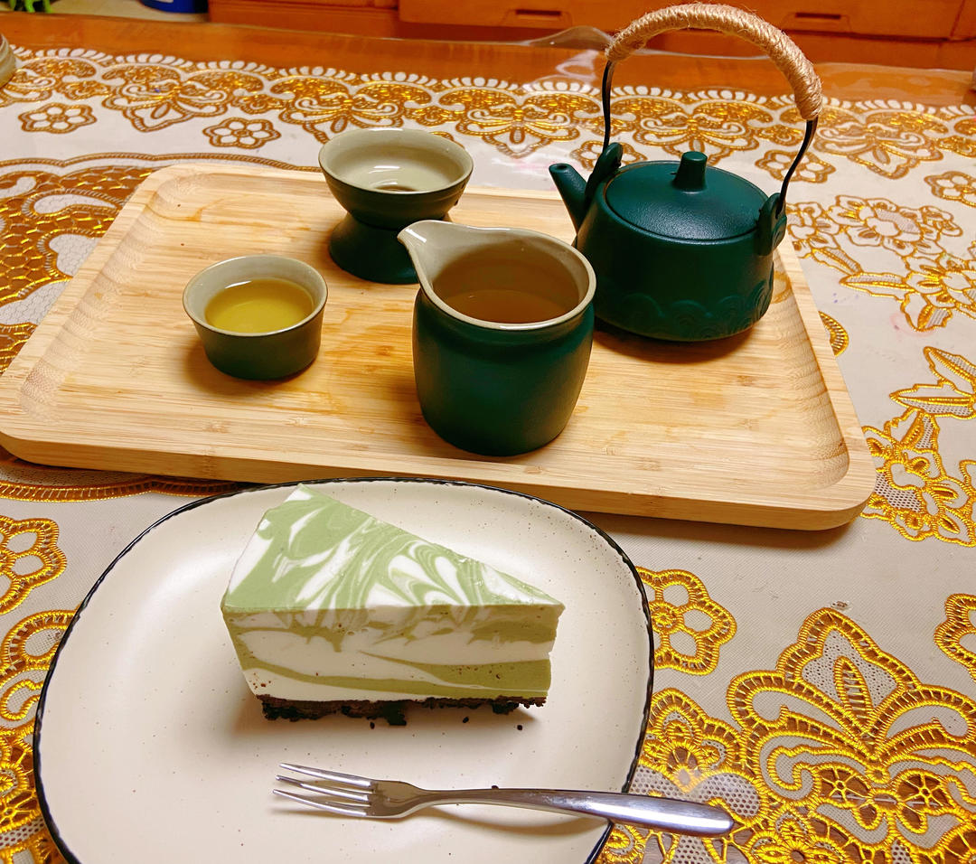 无需烤箱❗️零失败❗️抹茶大理石慕斯❗️入口即化