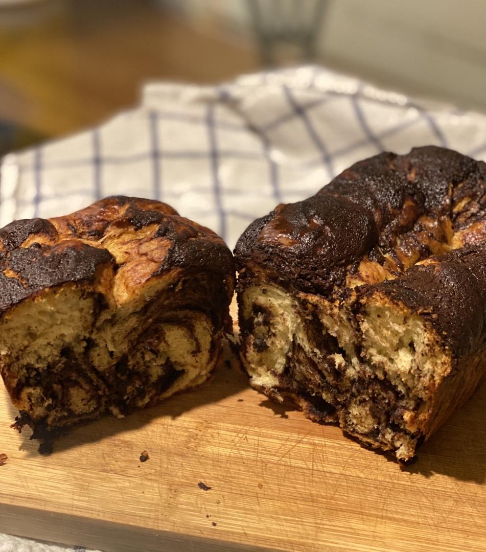 巧克力巴布卡面包Babka bread