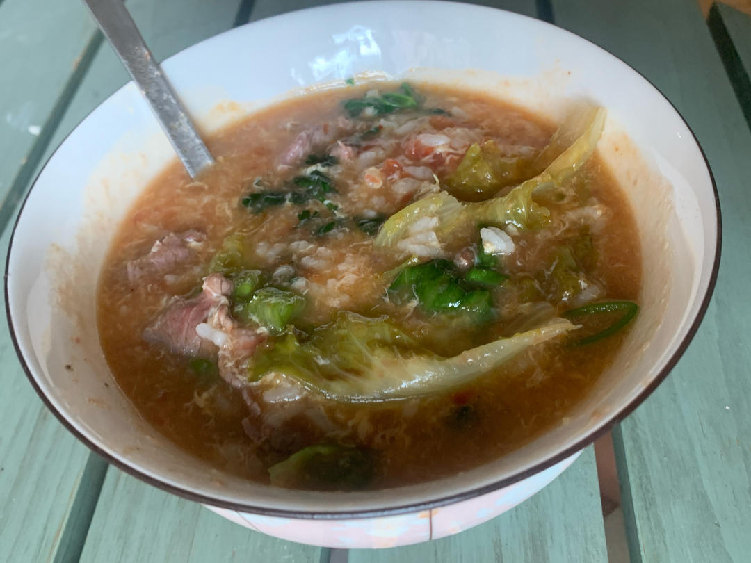 番茄牛肉粥