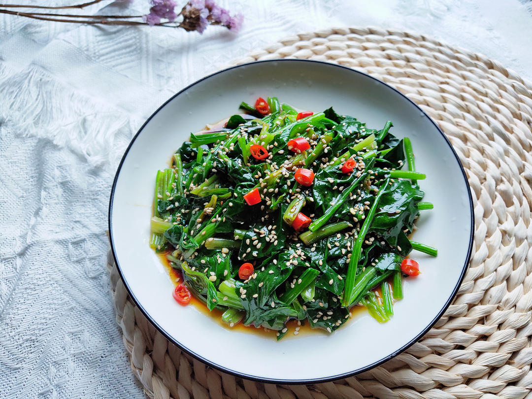 蚝油菠菜的做法