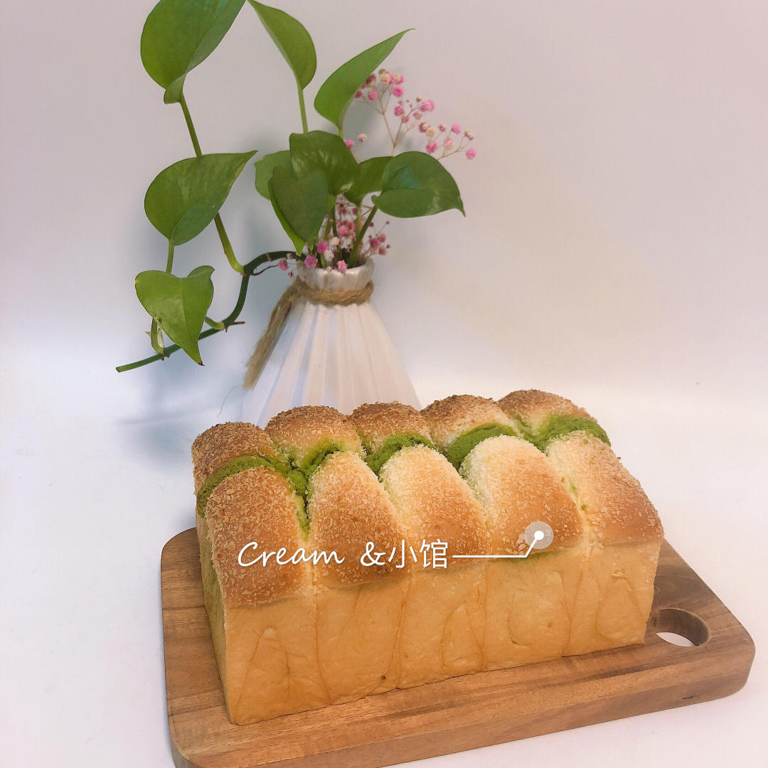 抹茶奶酥小金砖（70%中种吐司）