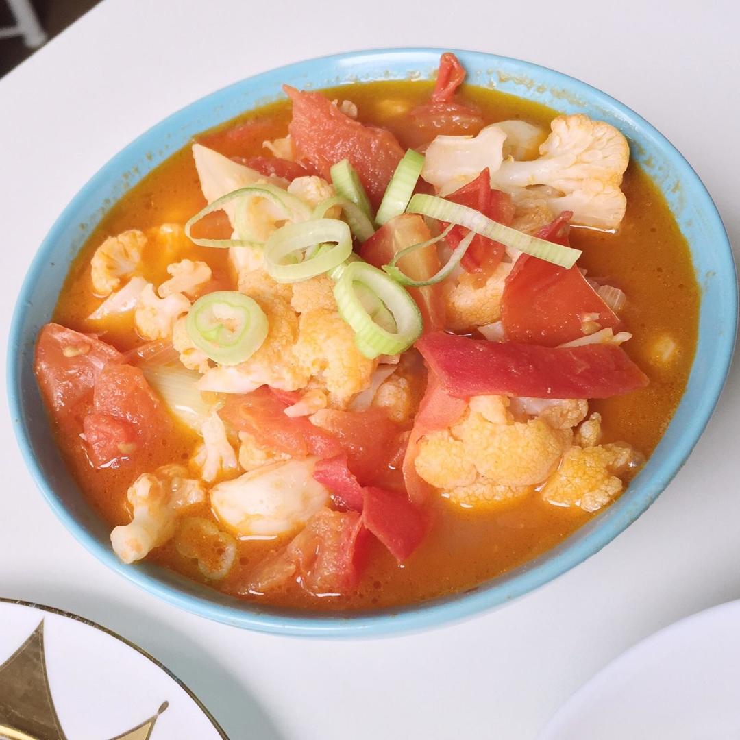 番茄烧花菜的做法