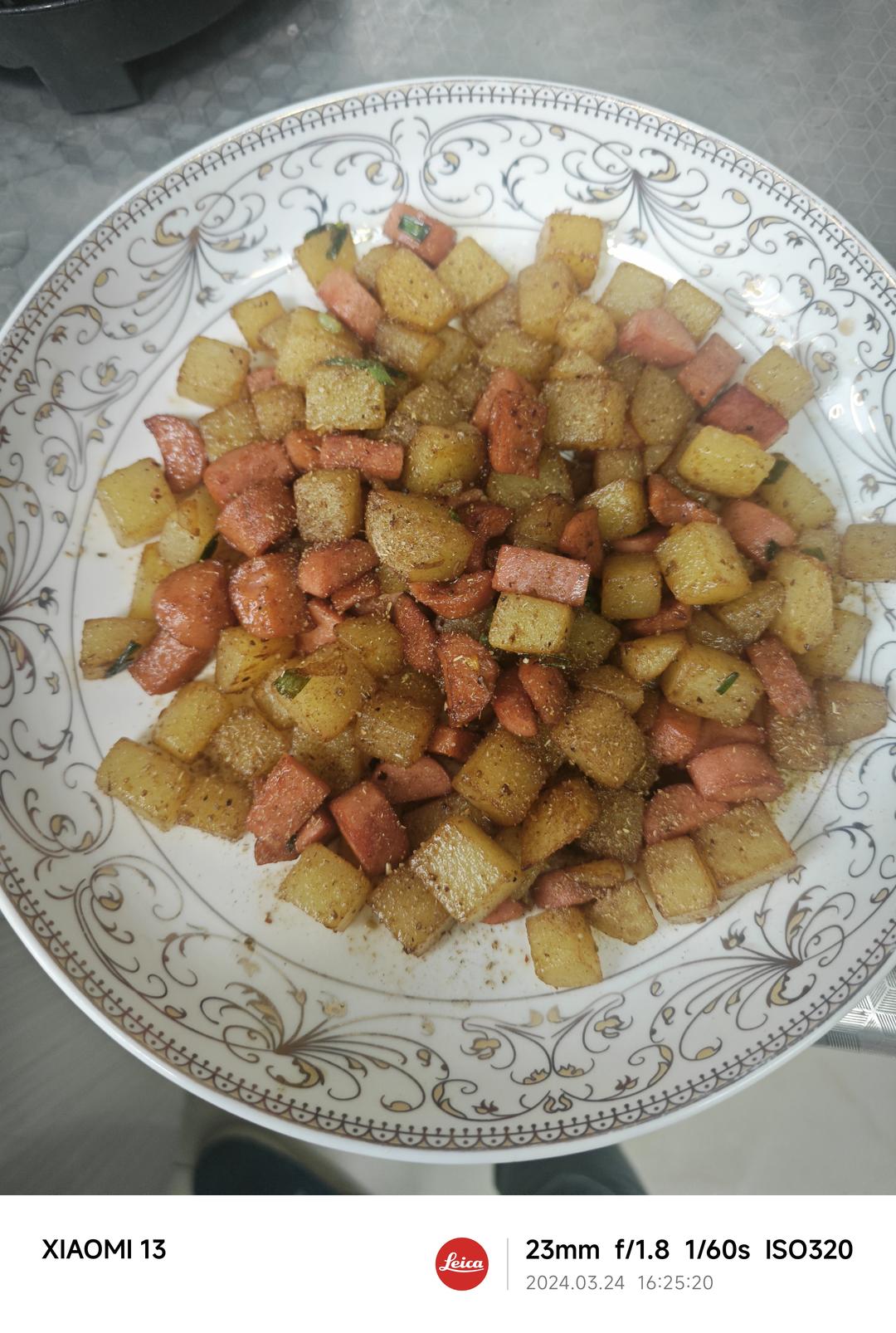 💯有烧烤味的土豆火腿肠美味好吃