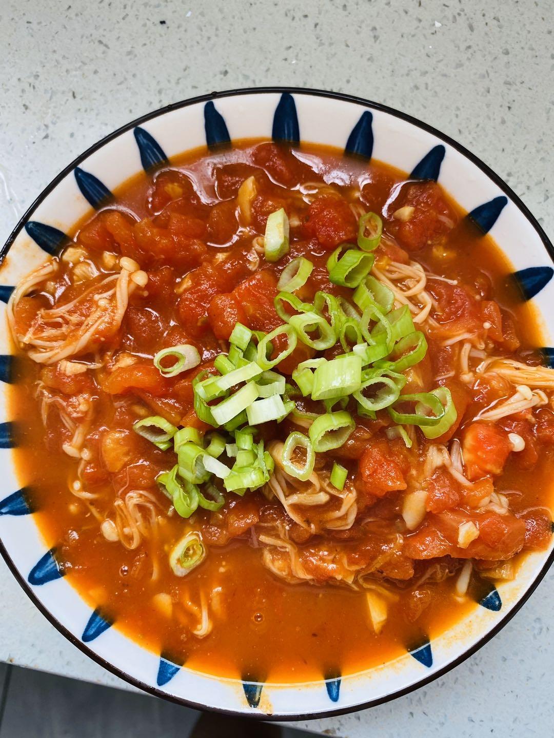 低脂低卡～营养又下饭的番茄金针菇