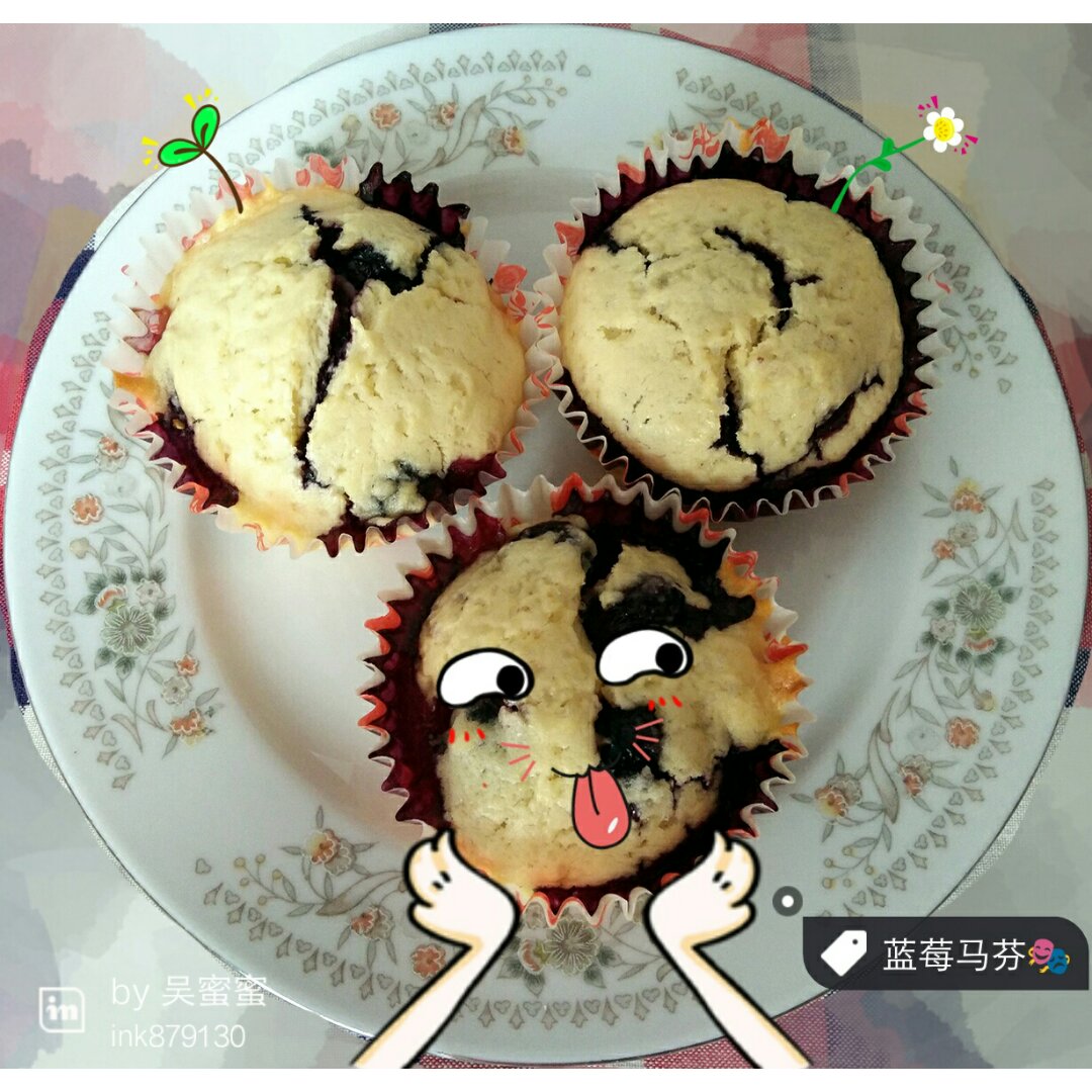蓝莓玛芬蛋糕 Blueberry Muffin